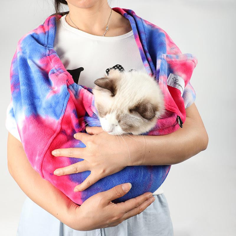L Pet Sling, Pet Carrier, Handsfree up to 15Lbs, Dog & Cat Sling Soft Touch for Chinchillas, Hedgehogs, Puppies, Sugar Gliders, Guinea Pigs, Rabbits, Kittens Etc Bag Hands Free Cozy & Secure