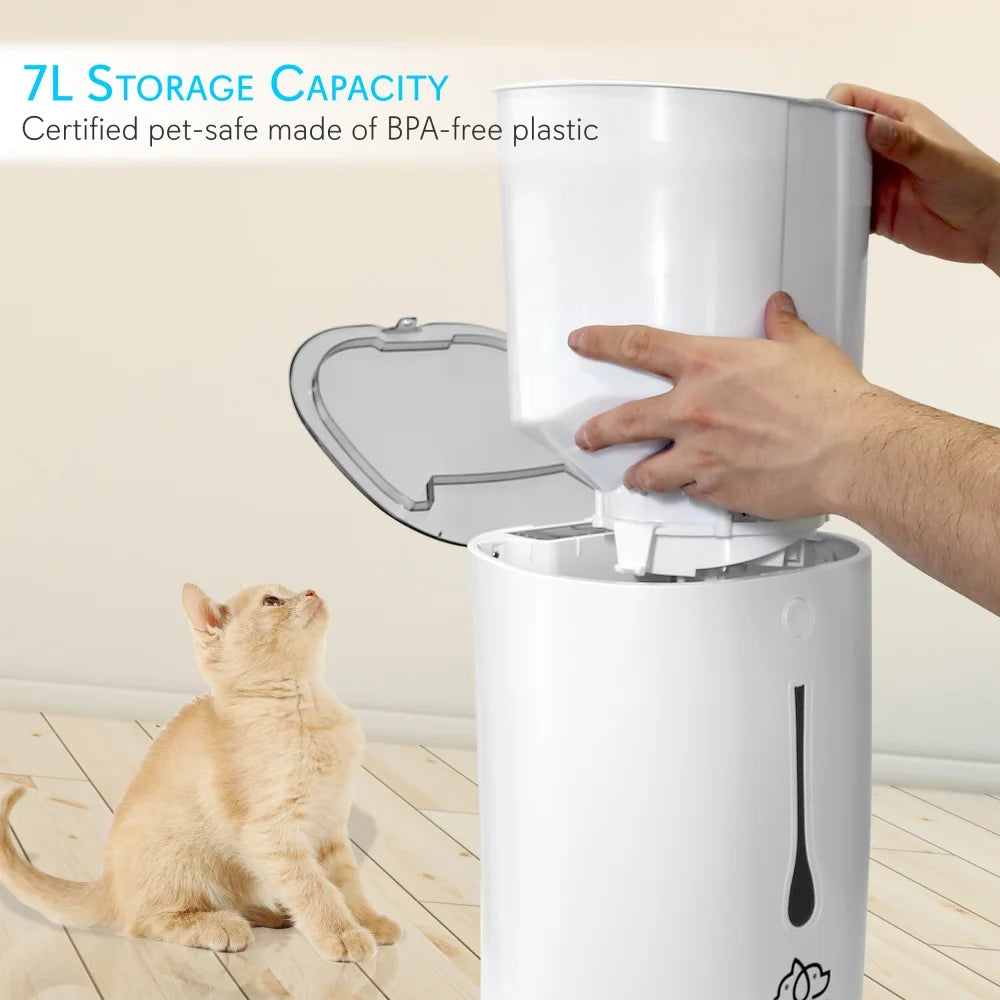 Smart Automatic Pet Feeder for Cats & Dogs – Digital Food Dispenser with Voice Recording & Programmable LCD Control | Pawrent’s Choice