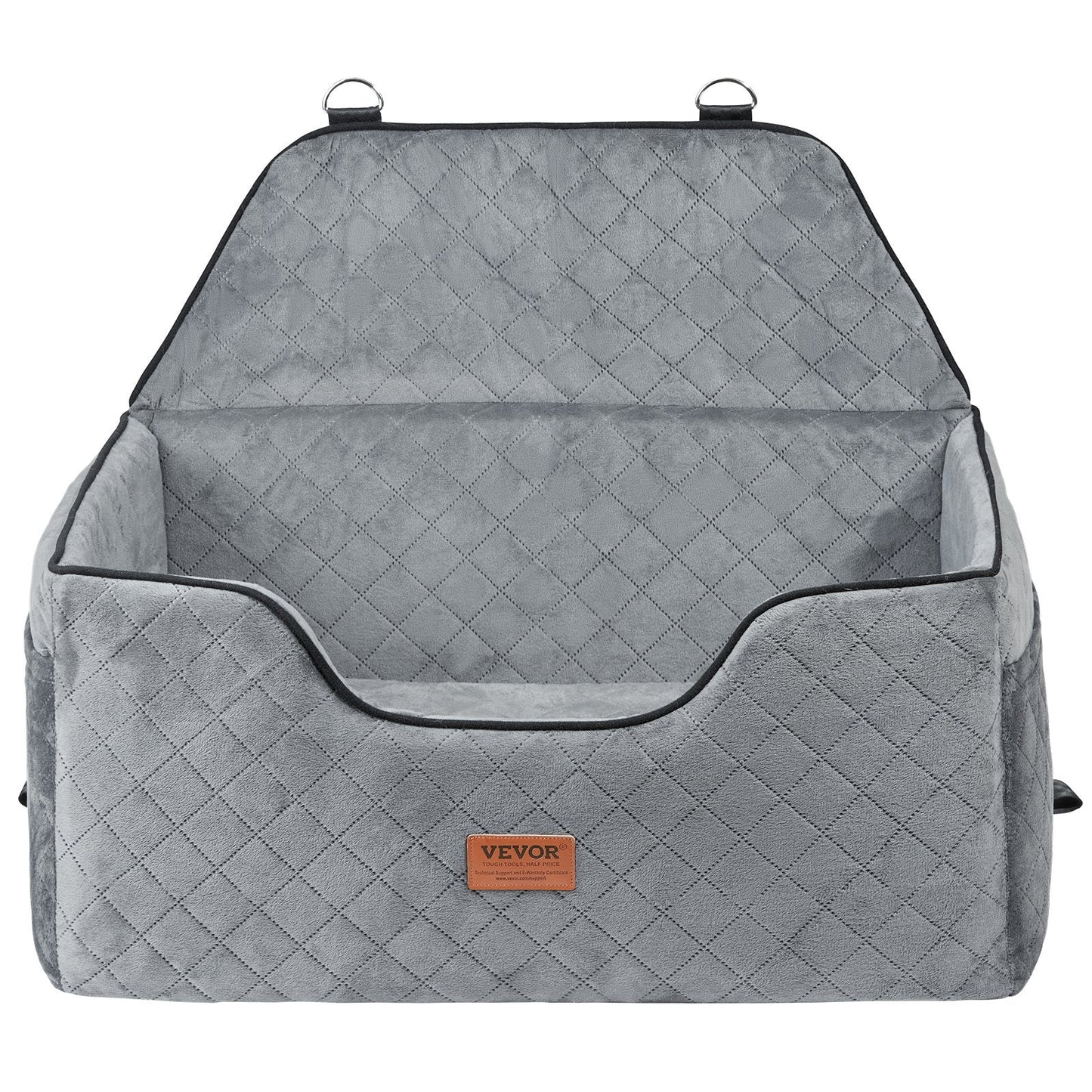Dog Booster Car Seat for Medium & Large Dogs up to 55 lbs – Pet Travel Safety Seat, Gray | Pawrent’s Choice