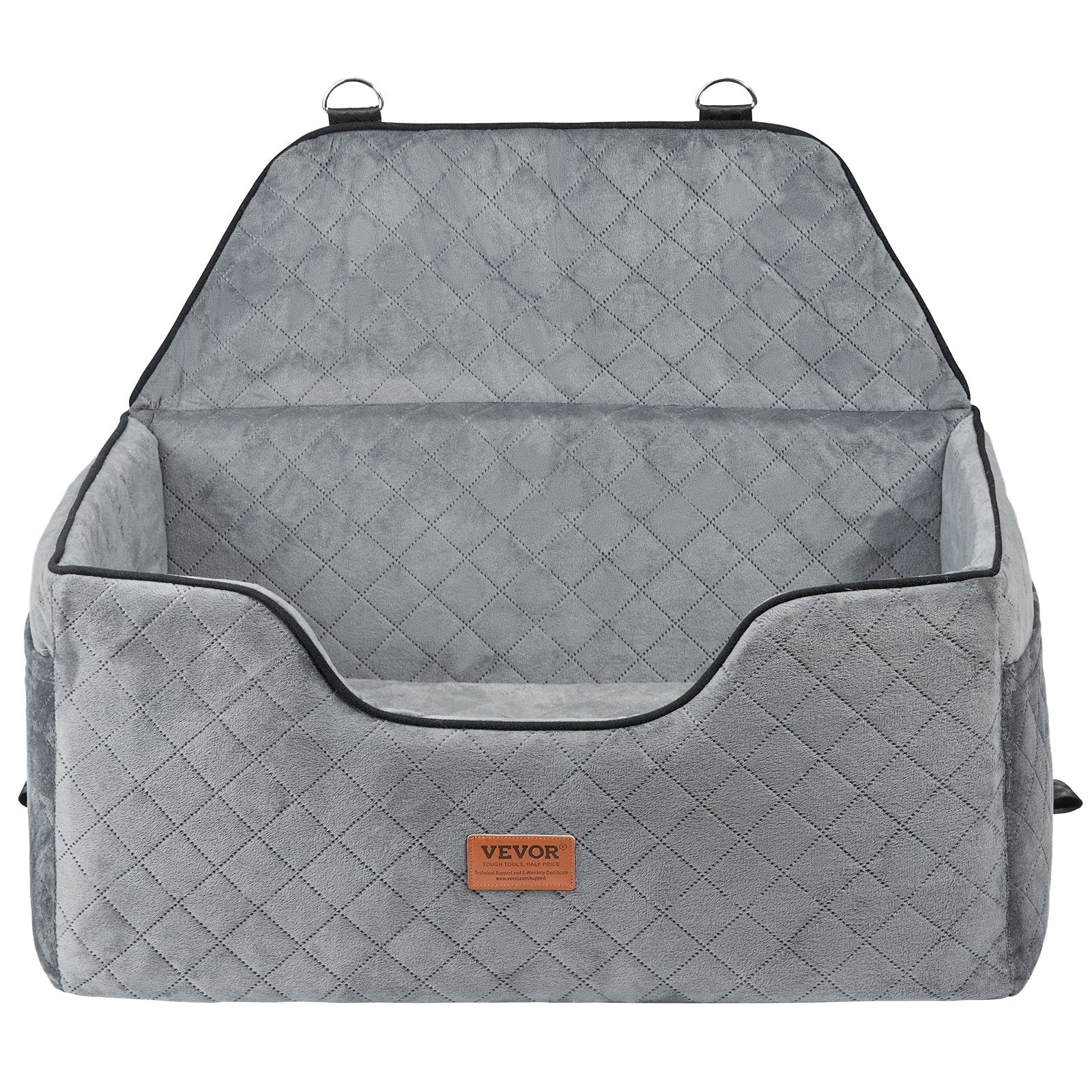 Dog Booster Car Seat for Medium & Large Dogs up to 55 lbs – Pet Travel Safety Seat, Gray | Pawrent’s Choice