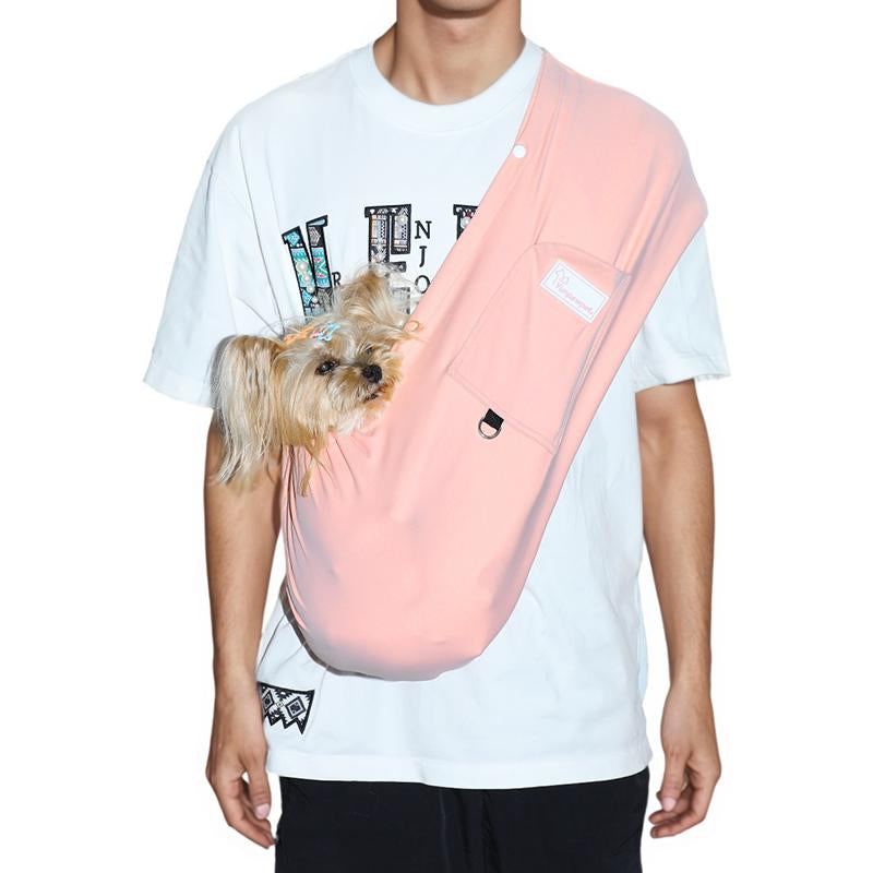 L Pet Sling, Pet Carrier, Handsfree up to 15Lbs, Dog & Cat Sling Soft Touch for Chinchillas, Hedgehogs, Puppies, Sugar Gliders, Guinea Pigs, Rabbits, Kittens Etc Bag Hands Free Cozy & Secure