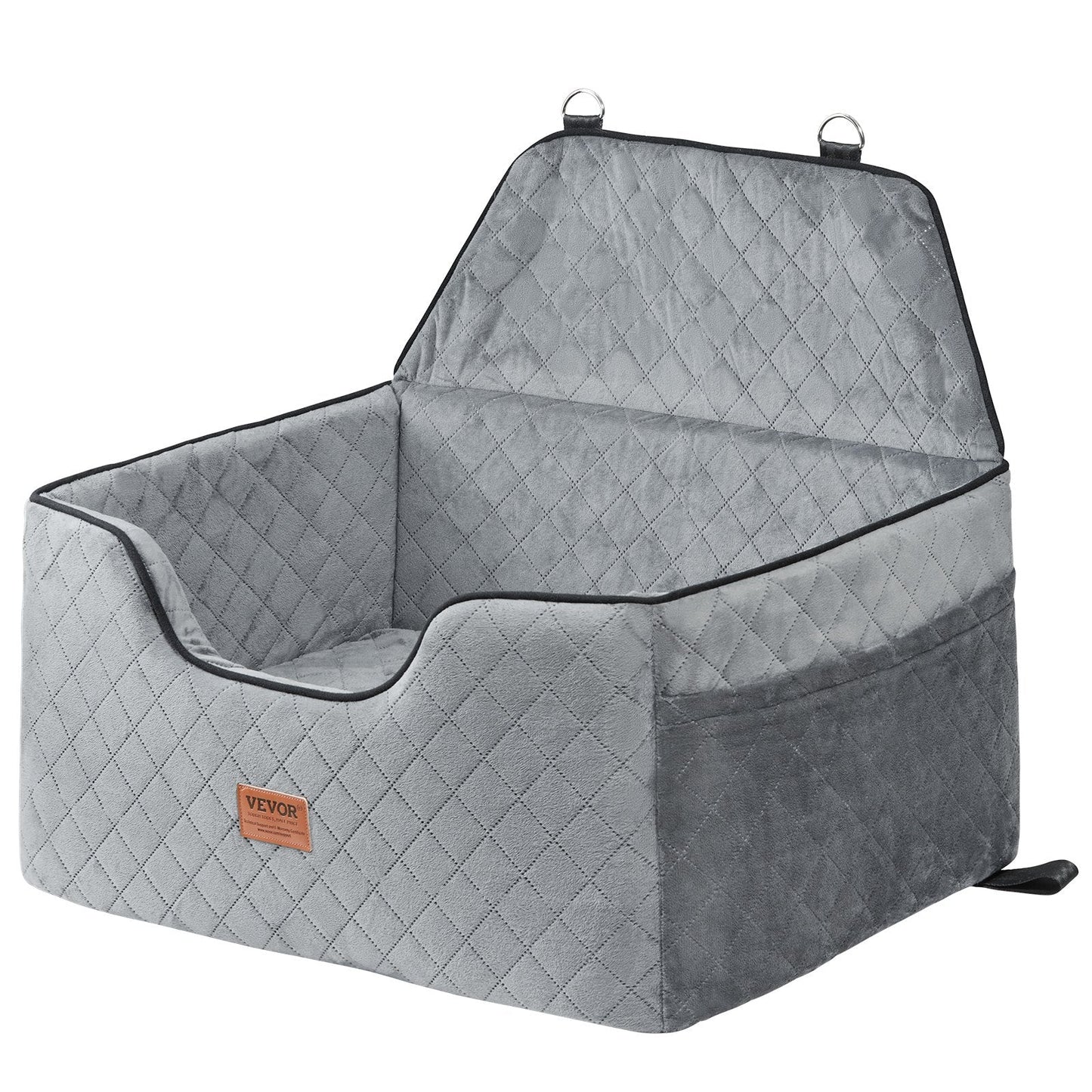 Dog Booster Car Seat for Medium & Large Dogs up to 55 lbs – Pet Travel Safety Seat, Gray | Pawrent’s Choice
