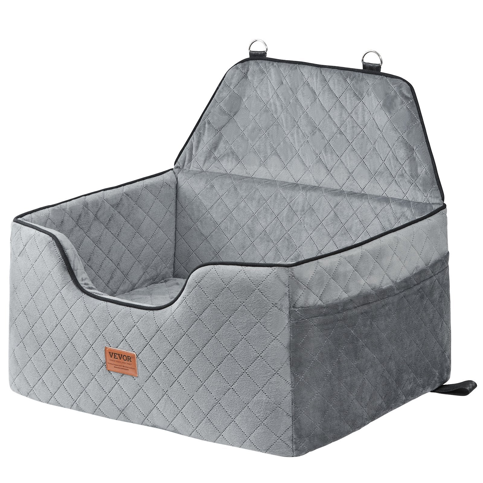 Dog Booster Car Seat for Medium & Large Dogs up to 55 lbs – Pet Travel Safety Seat, Gray | Pawrent’s Choice