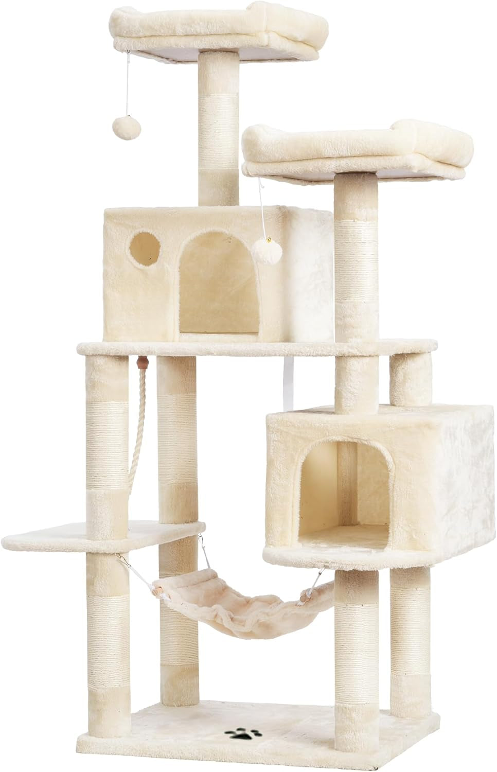 Cat Tree Tower – Multi-Level Condo with Hammock, Scratching Posts & Plush Beds
