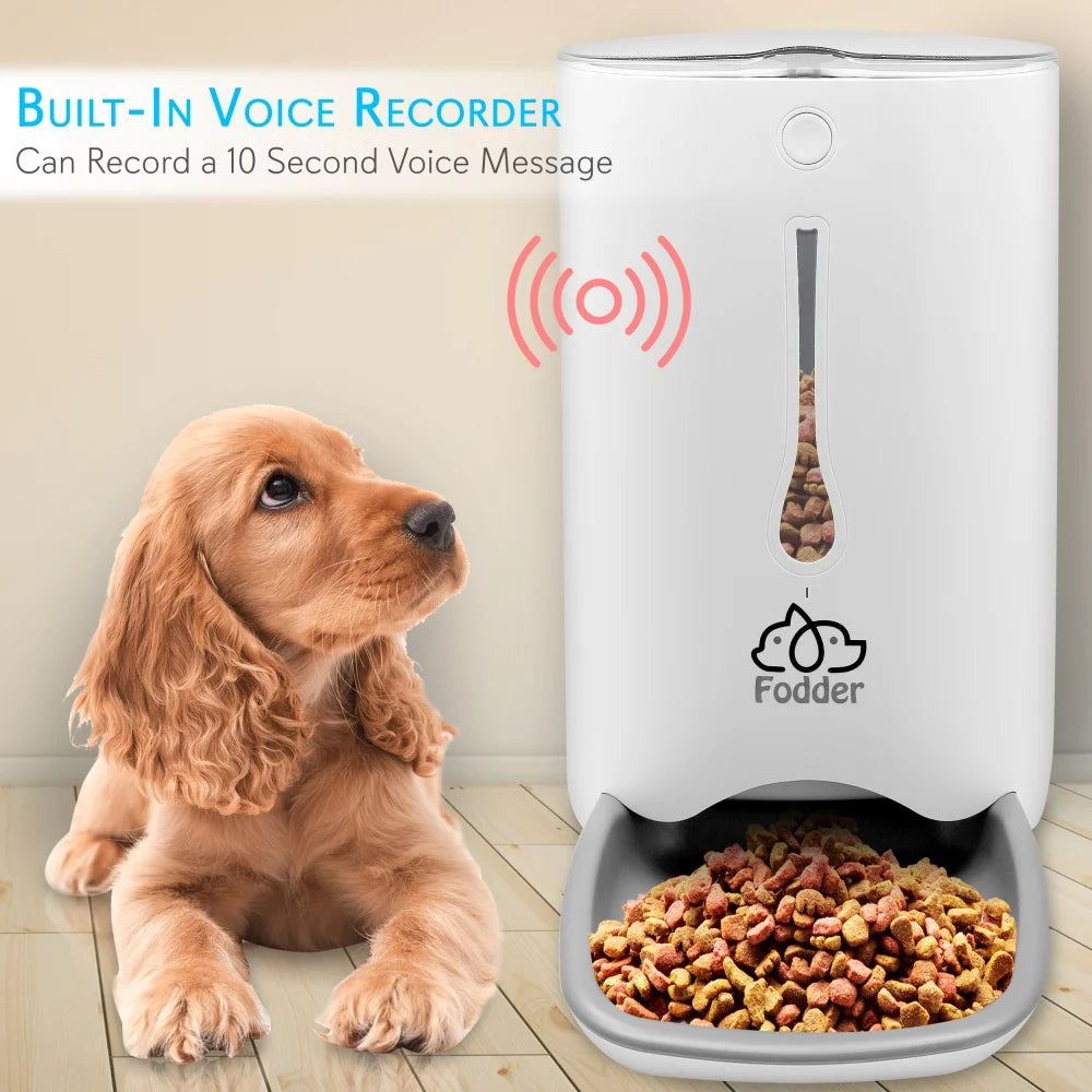 Smart Automatic Pet Feeder for Cats & Dogs – Digital Food Dispenser with Voice Recording & Programmable LCD Control | Pawrent’s Choice